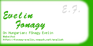 evelin fonagy business card